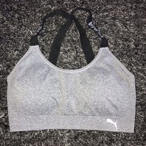 gray sports bra